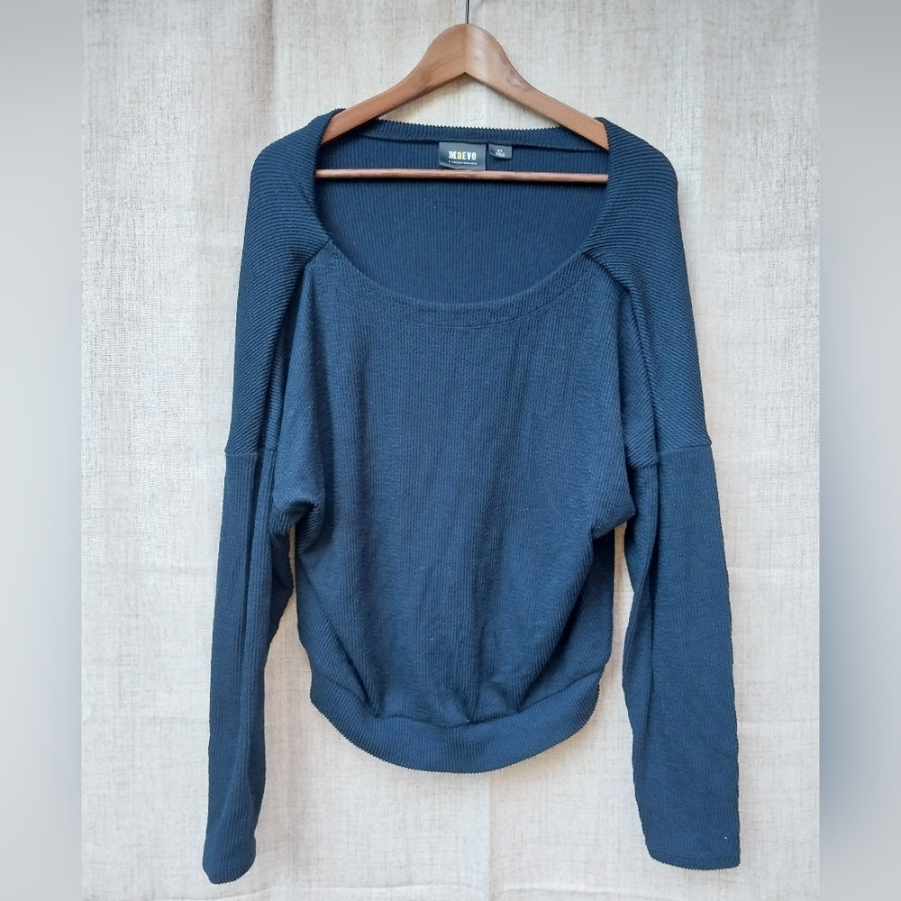 Anthropologie Maeve Deep Blue Knit Top